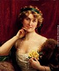 Yellow Wall Art - An Elegant Lady With A Yellow Rose
